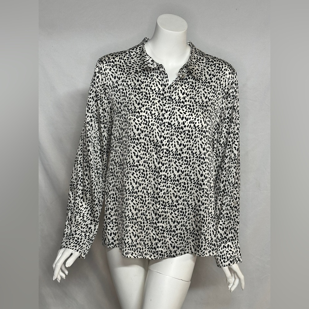 AS by DF Size M Black and White Print Women's Top